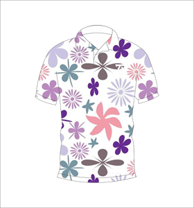 เสื้อโปโลผู้ชายสีขาวพิมพ์ลายดอกไม้พาสเทลแขนสั้นลำลองสำหรับฤดูร้อนเสื้อยืดกอล์ฟ - Product Image 4