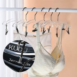 Durable 28CM Transparent Acrylic Skirt Pants Briefs Hanging Underwear Display Bra Hanger for Women's Clothing Shop Space Saving - Product Image 1