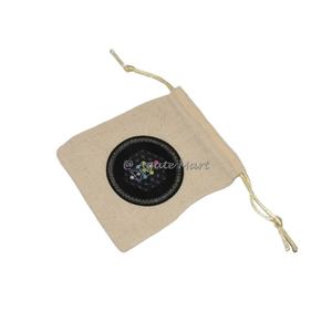 Cristaux 7 chakra pierre de guérison dégringolé pierres d'inquiétude chakra pierre emballage cadeau Flo wer de vie avec Chakra Cube sac imprimé - Product Image 1