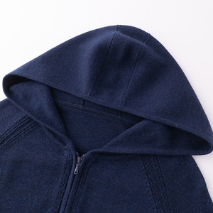 Service OEM en gros – Pull tricoté personnalisé en coton pour homme, couleur unie, décontracté, à capuche, 100 % coton, anti-boulochage, séchage rapide - Product Image 6