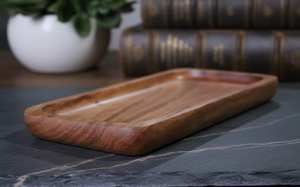 Plateau à fromage en bois pour servir, ensemble de plats en bois artisanal, plateau en bois d'acacia naturel - Product Image 2