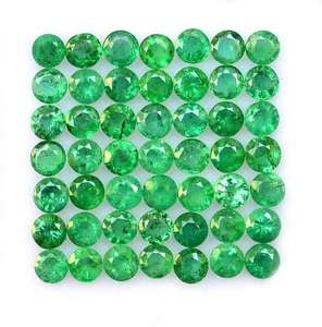 Esmeralda Natural Redonda con Corte Facetado, Calibrada, Piedra Preciosa Suelta, Sin Tratar, Certificada, Lote de Cuentas para Joyería - Product Image 6