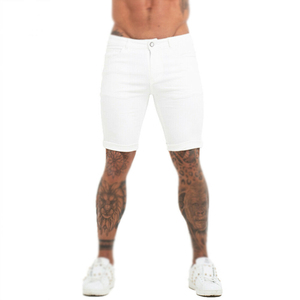 Shorts en jean déchirés pour hommes, coupe droite, taille mi-haute, style décontracté d'été, 100 % coton tissé - Product Image 6