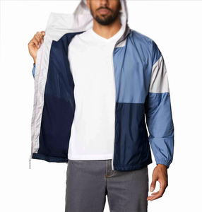 Chaqueta Deportiva con Capucha para Hombre, Diseño Color Block, Cierre de Cremallera, Cortavientos, Casual, Otoño, Poliéster, Corte Regular - Product Image 2