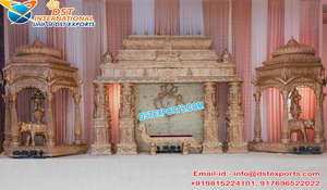 Ceremonia DE BODA Tamilian Manavarai Mandap Configuración Estilo indio del Sur moderno Portátil Fibra de vidrio Boda Evento Mandap Decoración - Product Image 5