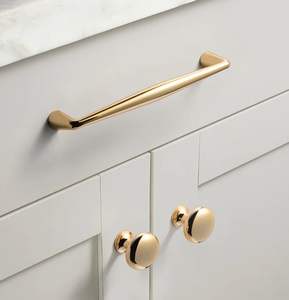 Poignées de meubles rondes en laiton, style moderne et luxueux, pour armoire, porte de placard, tiroir rétro, poignée longue - Product Image 6