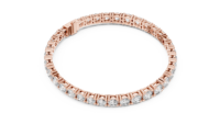 Bracelet en diamant haut de gamme de qualité supérieure avec chaîne cubaine en acier inoxydable sertie de diamants pour femme, idéal pour le bureau ou les événements