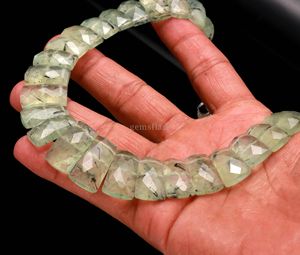 สร้อยคอพลอยเพรฮไนต์ธรรมชาติที่ไม่เหมือนใครสำหรับผู้หญิง สร้อยคอหินสีเขียวทำมือ สร้อยคอคริสตัลบำบัดประดับลูกปัด สง่างาม - Product Image 4