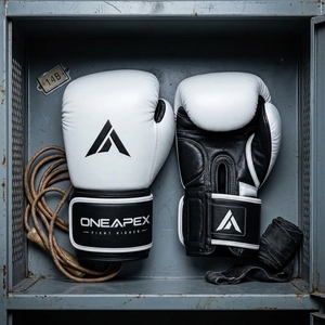 <b>Boxing</b> <b>Gloves</b> <b>White</b> and Black Professional Training Fight <b>Gloves</b> Padded <b>Boxing</b> Custom Logo OEM Wholesale Sports <b>Glove</b> - Product Image 2