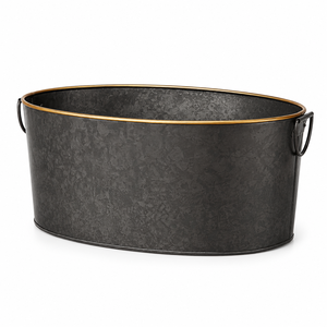 Cubo enfriador de vino de cobre martillado premium con asas de anillo |   Cubo de Hielo para Champán con Revestimiento de Acero Inoxidable para Vino, Cerveza y Bebidas - Product Image 1