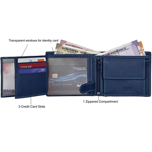 Cartera de Cuero Genuino Personalizada con Logotipo, Tarjetero para Hombre Joven, Cartera de Cuero para Hombre, Venta al por Mayor - Product Image 5