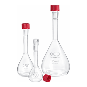 ขวดวัดปริมาตรแก้วบอโรซิลิเกต PYREX Class A ขนาด 2000 มล. พร้อมฝาเกลียว GL 32 - Product Image 2