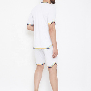 Producto en Oferta, Nueva Llegada, Camisetas de Manga Corta Transpirables para Hombre, Verano, Poliéster/Algodón, Conjuntos de Dos Piezas en Color de Contraste para Adultos - Product Image 6