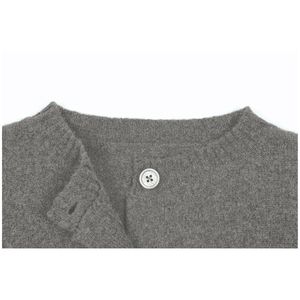 Cardigan tricoté à la mode pour femmes ODM OEM Design mince à col haut à manches longues coupe ample - Product Image 3