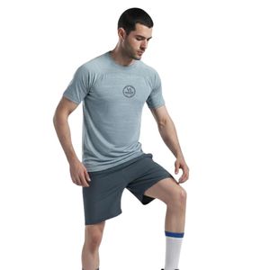 Camiseta Alpha Crew para Hombre, Corte Regular, Color Gris Claro, Algodón Premium, Transpirable, Suave, para Gimnasio, Fitness, Entrenamiento, Uso Casual, Deportivo, OEM, ODM - Product Image 1