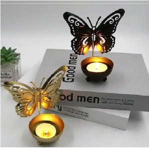 เชิงเทียนต้นคริสต์มาสทองเหลืองสำหรับตกแต่งบ้าน ดีไซน์โลหะทนทาน - Product Image 2