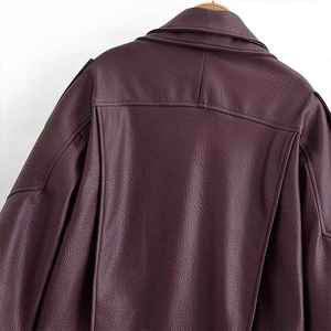 Collection Automne-Hiver Nouveautés : Veste en Similicuir Tendance pour Femme, Veste en Cuir Polyvalente - Product Image 2