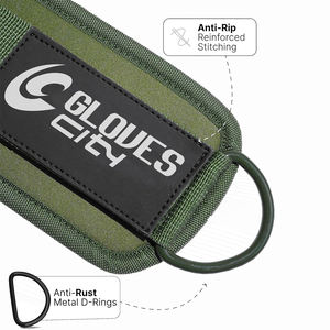 Correas de tobillo de neopreno de alta resistencia y duraderas para levantamiento de pesas de piernas y glúteos con máquinas de cable, correas de tobillo con anillo en D para gimnasio, GLOVES City - Product Image 5