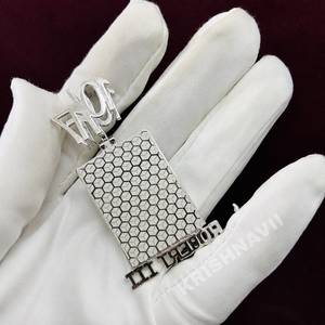 Custom Men's VVS Iced <b>Letter</b> Small <b>Cushion</b> Cut Moissanite Pendant Personalized Initial Charm Hip Hop Jewelry Gift Bling Chain - Product Image 4