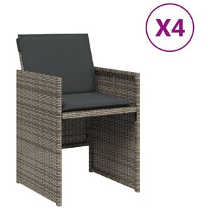 Coperture Rimovibili in Rattan PE Grigio Taglia Unica per Sedie da Giardino e Patio - Product Image 2