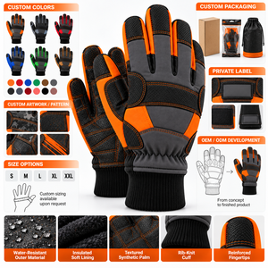 Gants de travail en cuir résistants pour la soudure, protection thermique, gants de sécurité renforcés, OEM - Product Image 4