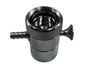 Robinet inverseur à poussoir unidirectionnel en laiton chromé pour osmose inverse, adaptateur de tube à embout de 1/4 pouce, robinets de cuisine, alimentation manuelle - Product Image 1