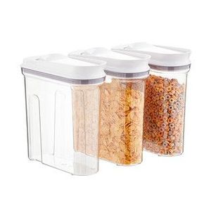<b>Plastic</b> Cylinder Food <b>Storage</b> <b>Containers</b> Flip Top Lids Airtight Stackable <b>Large</b> Capacity Freshness Preservation Modern Portable - Product Image 2