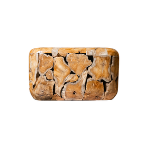 <b>Cube</b> Coffee <b>Table</b> ARTERRA Luxury Premium Handcrafted Rustic Teak Root Eco Friendly Living Room Furniture Combining Wood Texture - Product Image 1