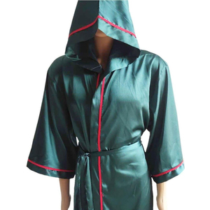 Bata de Boxeo con Capucha de Seda Satinada para Artes Marciales, Kickboxing, Competición, Entrenamiento, Uniforme de Muay Thai MMA para Hombres y Mujeres - Product Image 2
