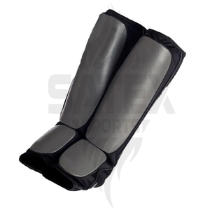 Espinilleras de Cuero con Logotipo Personalizado, Protección Profesional de Alta Calidad para Entrenamiento de Boxeo y MMA Kick Boxing - Product Image 2