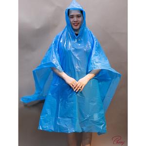 OEM ODM una sola persona impermeable 130cm PE plástico impermeable portátil ligero bicicleta lluvia capa Poncho impermeables - Product Image 3