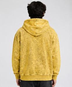 Sudadera Unisex con Capucha y Cremallera, Color Amarillo Sólido, Corte Regular, Casual, Manga Larga, con Bolsillos, Tejido de Felpa, para Invierno, Antiarrugas Digital - Product Image 4