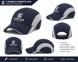 Gorra de Béisbol Deportiva Personalizada de 2 Paneles, Ligera, Transpirable, con Correa Ajustable y Logotipo Bordado, para Correr y Entrenar - Product Image 1