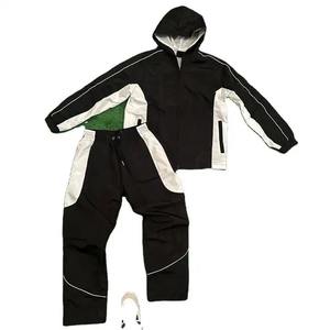 Unisex <b>Purple</b> Tracksuit Set Full Sleeve Hooded Jacket Pants Solid Color Waterproof Casual Autumn Wear Adult Size - Product Image 4