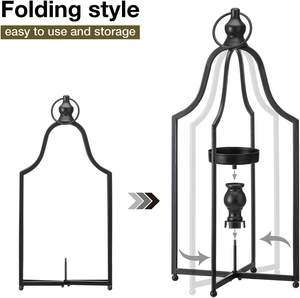 Linterna Metálica Tradicional para la Celebración del Eid en Espacios Familiares que Ofrece un Suave Brillo Festivo para Momentos Culturales en el Hogar - Product Image 3