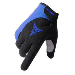 Gants de cyclisme Daizen Star demi-doigts noirs et bleus en polyester antidérapants respirants anti-humidité avec fermeture auto-agrippante unisexe été - Product Image 1