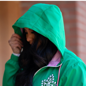   Veste verte toutes saisons pour femme, légère, coupe-vent, résistante à l'eau, veste décontractée à fermeture éclair intégrale pour activités de plein air - Product Image 3