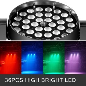 36 projecteurs LED mobiles 10W pour scène, 4 couleurs, faisceau, spot, éclairage PAR RGB, contrôle DMX512 pour clubs, DJ, spectacles et usage domestique - Product Image 4