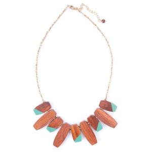 Collar de Cruz de Madera Ecológico para Mujer, Accesorios de Moda de Cristal, Joyería - Product Image 5