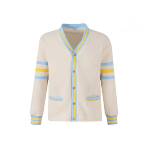 Custom Southern University Neutral <b>Cardigan</b> Unisex Fleece Greek Letter Logo Embroidered Bulk Order Wholesale Manufacturer OEM - Product Image 1