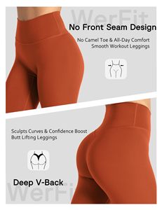 Leggings de yoga coupe ajustée taille haute longueur cheville avec empiècements latéraux et taille élastique - Product Image 4