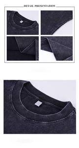 Gilet en coton doux de haute qualité, délavé à l'acide, avec logo personnalisé, style Hip Hop Street, T-shirt sans manches, chemises sans manches vintage pour hommes - Product Image 4