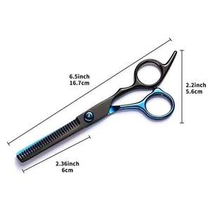 Ensemble de ciseaux à effiler et à couper les cheveux de 6 pouces, en acier inoxydable à haute teneur en carbone 4Cr13, avec bouton de tension réglable, ciseaux de salon de coiffure - Product Image 3