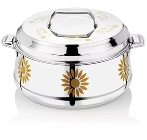 Recipiente Térmico para Alimentos de Metal, Cazuela de Acero Inoxidable con Tapa para Servir, Ideal para la Cocina y la Mesa del Comedor - Product Image 2