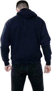 Sweat-shirt à capuche en polaire bleu marine pour homme Trex Export, pull décontracté uni avec poche avant, coupe classique, idéal pour l'automne - Product Image 2