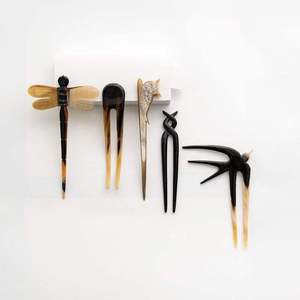 SOFIYA CRAFT Retro Hollow Acetate Decorative <b>Hair</b> <b>Pins</b> Handmade Bun Sticks with Custom Embellishment for Women Daily Use - Product Image 2