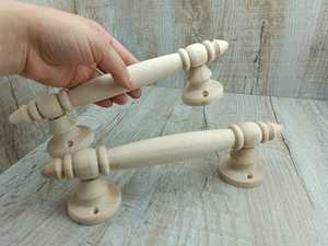Premium handcrafted wooden <b>door</b> <b>handles</b> in natural wood, durable stylish design perfect for home decor and furniture use. - Product Image 4