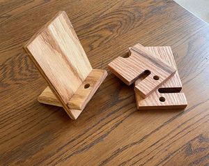 Custom <b>Wooden</b> Phone Holder Mobile Stand <b>Solid</b> Wood <b>Desk</b> Organizer Smartphone Stand for Home Office and Gift Use - Product Image 6
