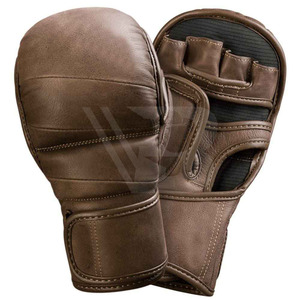 Guantes de Boxeo MMA Sanda de Cuero de Color Personalizado con Cierre de Gancho y Bucle en la Muñeca y Diseño de Fácil Colocación - Product Image 1