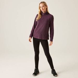 Suéter de Cuello Alto para Mujer, Color Morado, de Felpa, Manga Larga, Transpirable, para Otoño, Corte Regular, Tejido de Punto, Color Sólido - Product Image 4